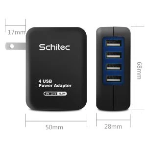Високоякісний зарядний пристрій 4USB від SCHITEC